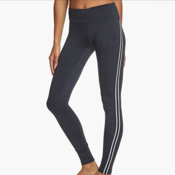 Spiritual Gangster Gray White Athletic Stripe Practice Leggings Size Small - Picture 2 of 11